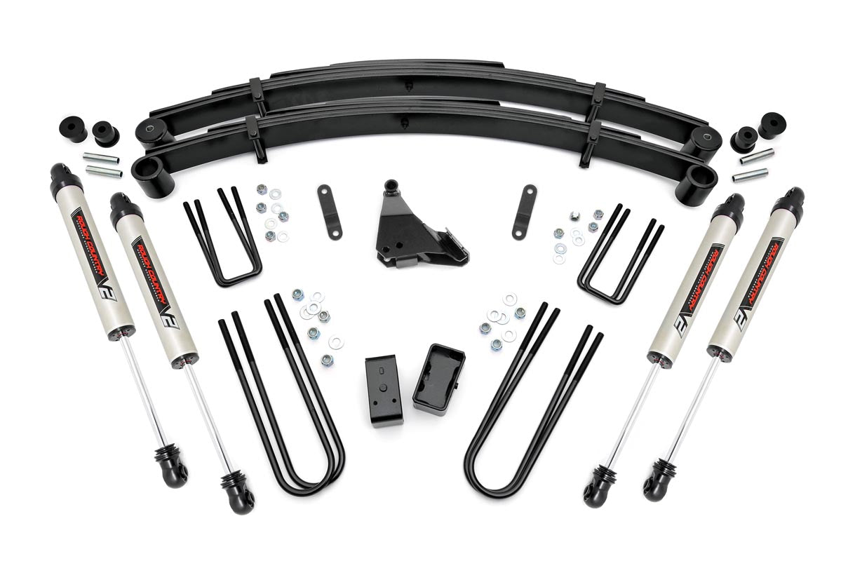 Rough Country 4 Inch Lift Kit Rear Blocks V2 Ford F-250 F-350 Super Duty 4WD (99-04) | 49570