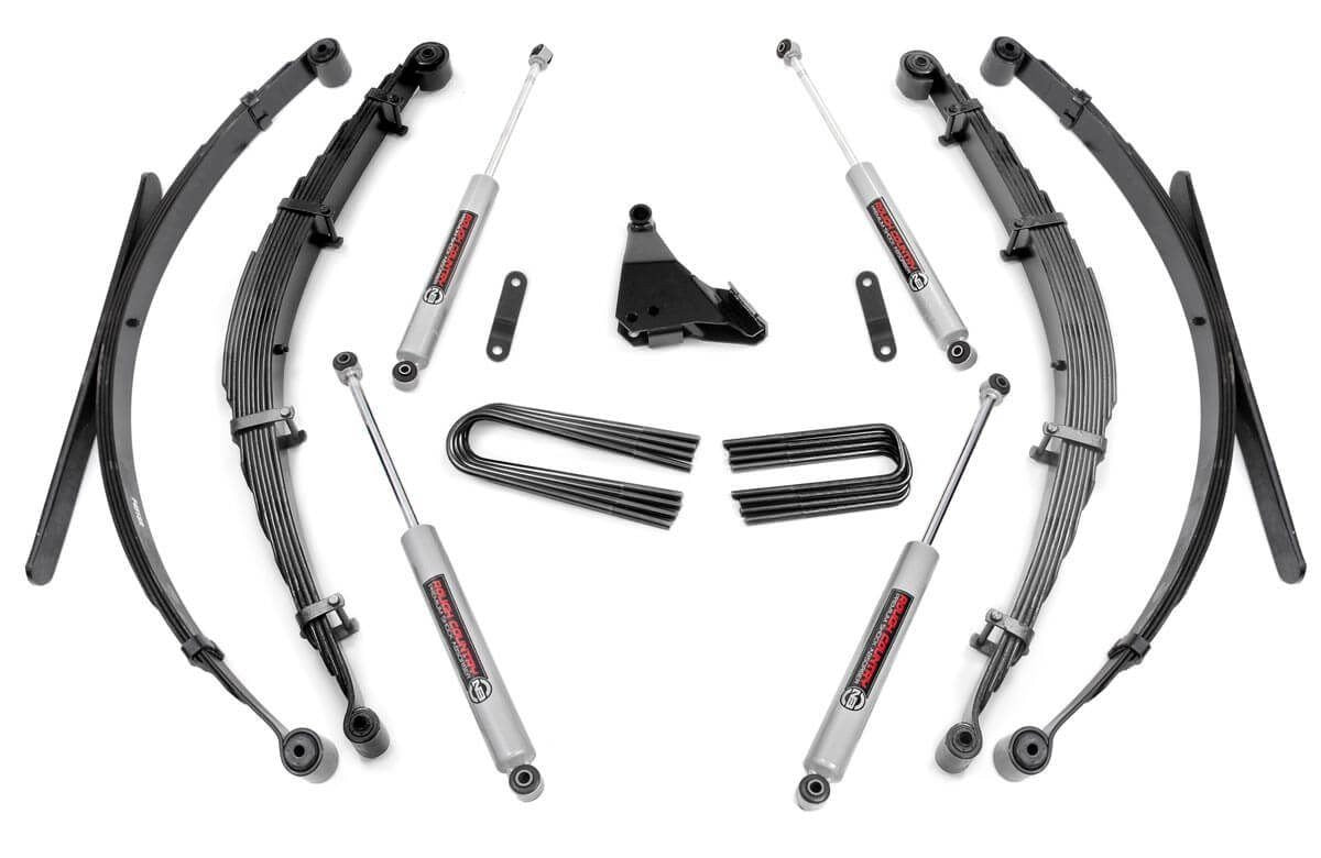 Rough Country 4 Inch Lift Kit Rear Springs Ford F-250 F-350 Super Duty 4WD (1999-2004) | 50130