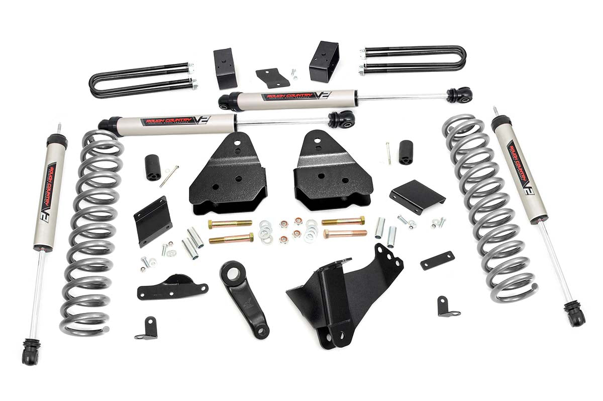 Rough Country 4.5 Inch Lift Kit No Ovld V2 Ford F-250 Super Duty 4WD (2011-2014) | 53070