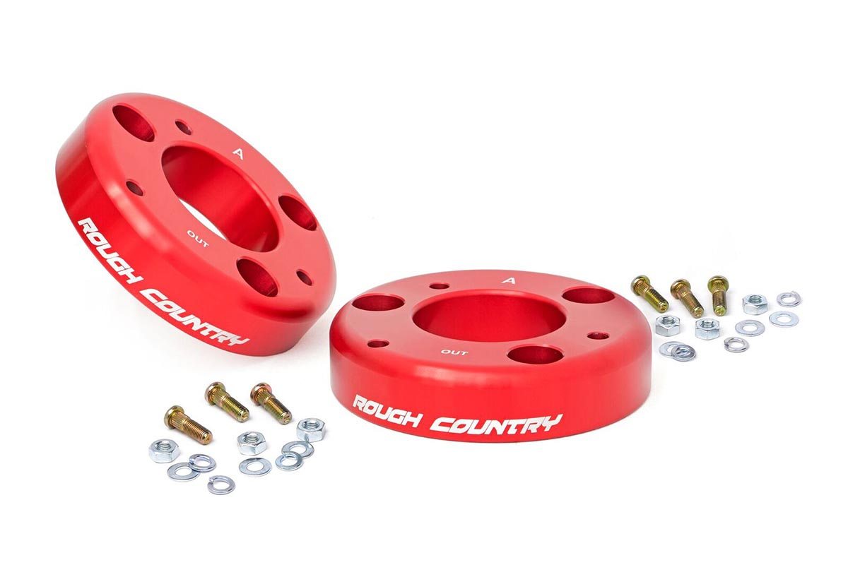 Rough Country 2 Inch Leveling Kit Red Ford F-150 (14-26) Raptor (19-20) | 569RED