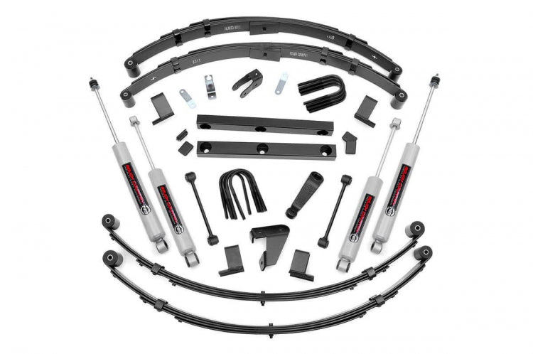 Rough Country 4 Inch Lift Kit Power Steer Jeep Wrangler YJ 4WD (1987-1995) | 620N2