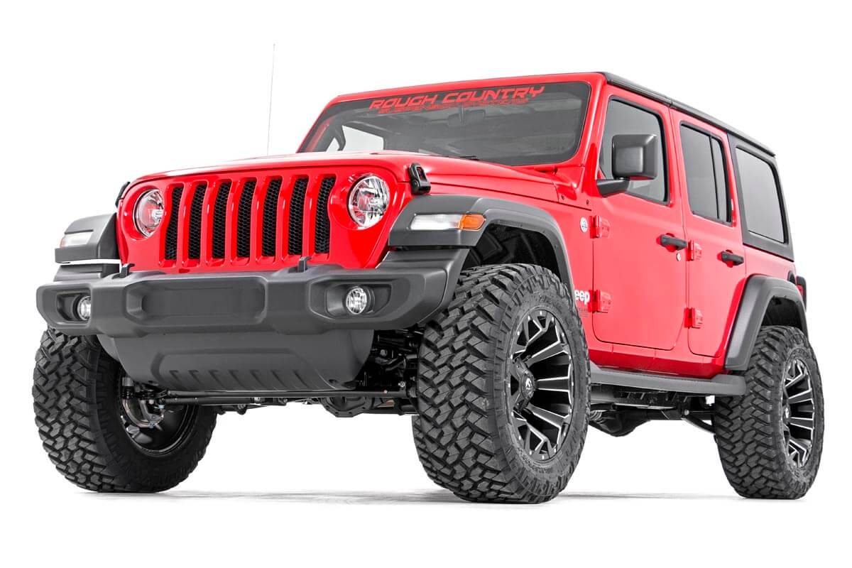 Rough Country 2.5 Inch Lift Kit Coils V2 Jeep Wrangler Unlimited 4WD (2018-2023) | 67770
