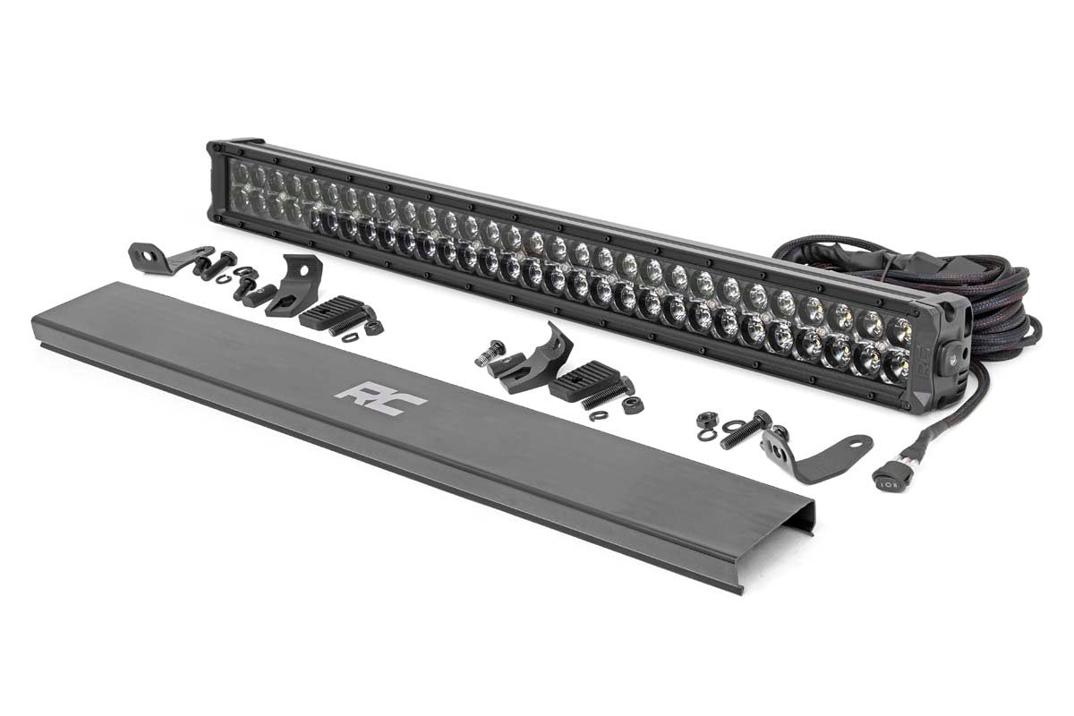 Rough Country 30 Inch Black Series LED Light Bar  Dual Row  Cool White DRL 70930BD