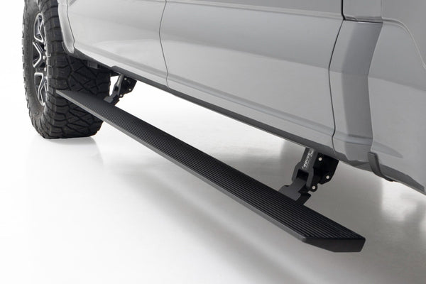 Rough Country Power Running Boards  Dual Electric Motor  Crew Cab  Ford F-150 Lightning F-250 F-350 Raptor (15-26) PSR71520