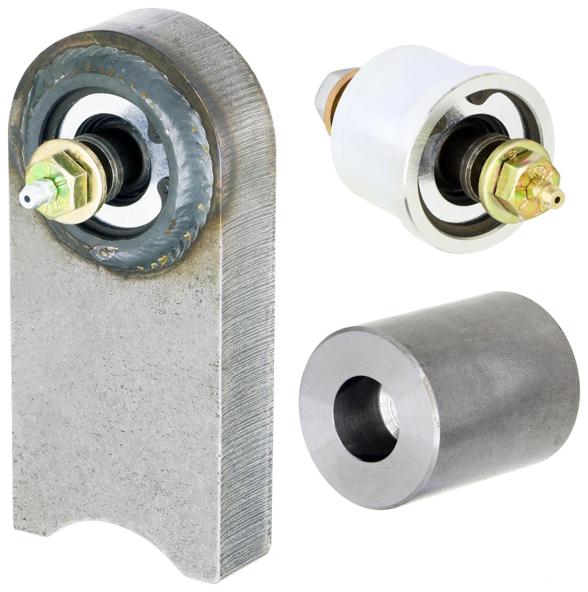 Rock Jock Johnny Joint Kit TJ LJ XJ MJ Front End Housing (30 or 44) Greasable 7 16 in. Thru Bolts Reqs. Welding CE-9102K
