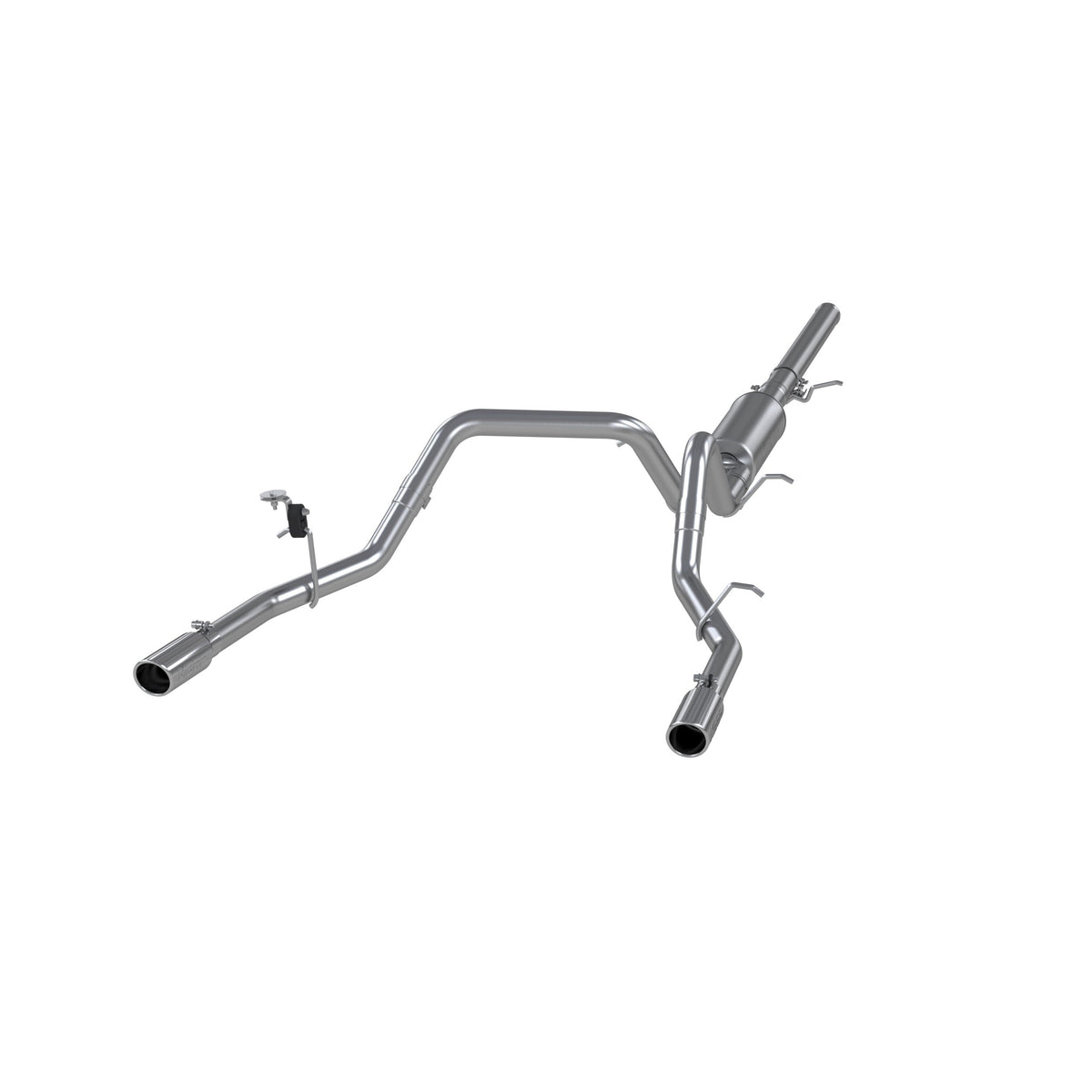 MBRP 2014 2018 Chevrolet GMC 1500 Silverado Sierra 4.3L V6 5.3L V8 - One-piece driveshaft only Aluminized Steel 3 Cat Back Dual Split Rear | S5084AL