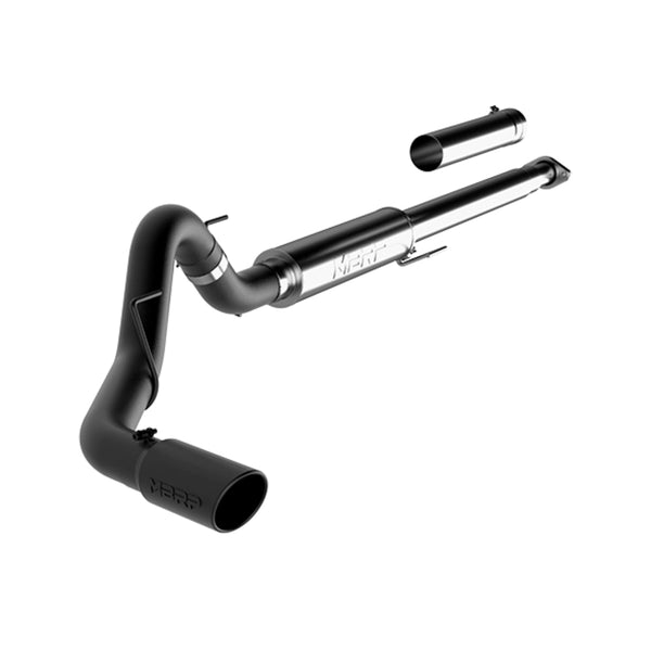 MBRP 2015 2020 Ford F-150 2.7L 3.5L EcoBoost excl. 2019 F150 Limited Black-Coated Aluminized Steel 4 Cat Back Single | S5259BLK