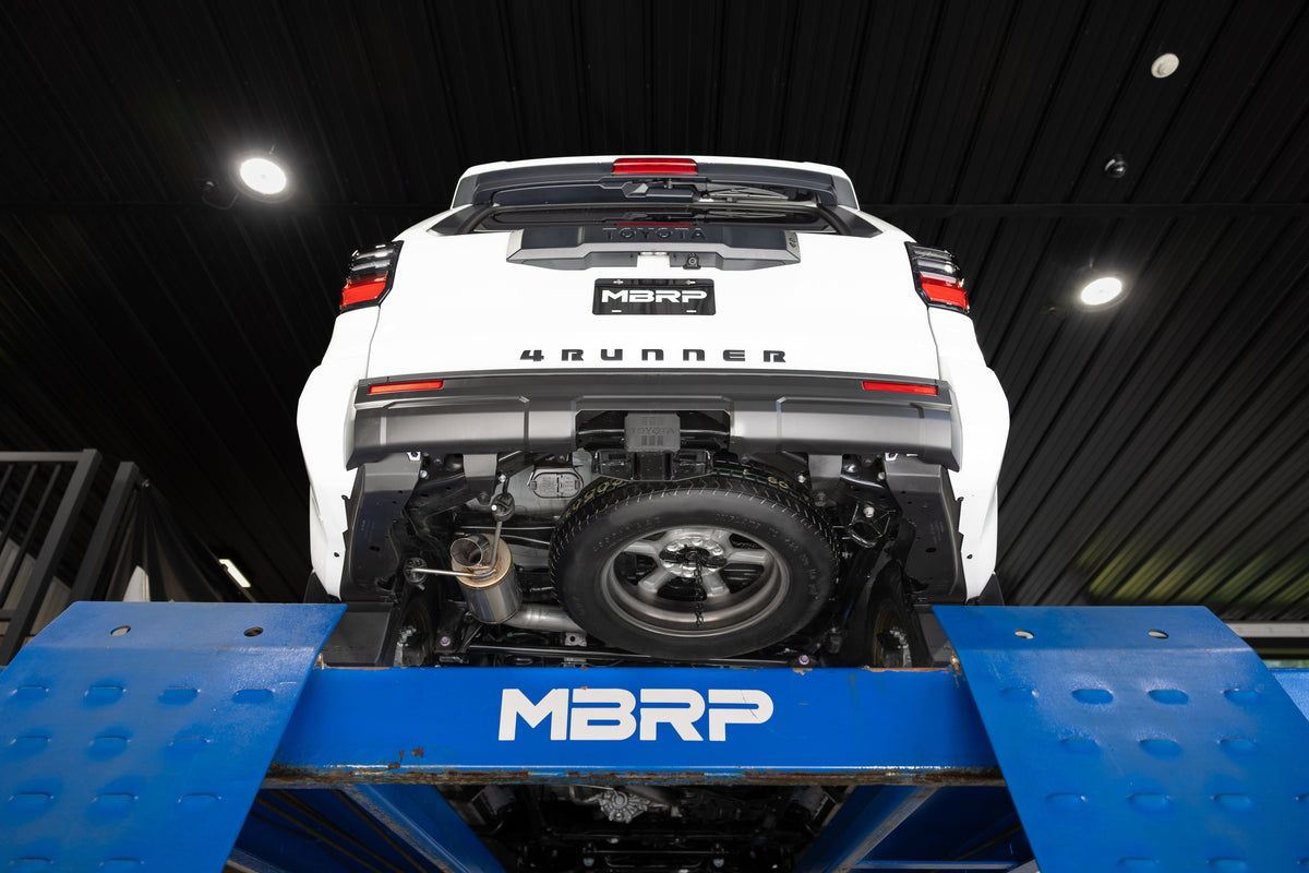 MBRP 2025 2026 Toyota 4Runner 2.4L Aluminized Steel Overland 3 Cat-Back Single Rear High-Clearance Turn Down | S5344AL