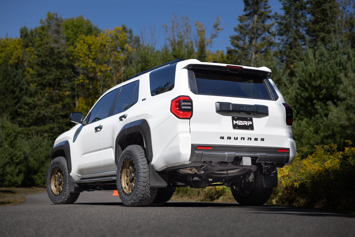 MBRP 2025 2026 Toyota 4Runner 2.4L Aluminized Steel Overland 3 Cat-Back Single Rear High-Clearance Turn Down | S5344AL