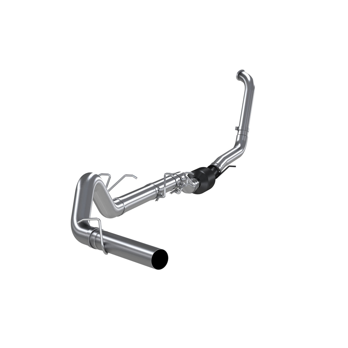MBRP 2003 2007 Ford F-250 350 6.0L EC CC Aluminized Steel 4 Turbo Back Single Side Exit - No Muffler (Retains Factory Cat) S6212PLM