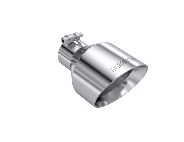 MBRP T304 Stainless Steel Tip 2.5 ID 5 OD Out 8 Length Angle Cut Dual Wall T5203