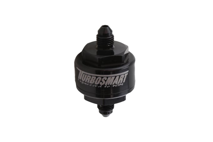 Turbosmart Turbosmart Billet Turbo Oil Feed Filter 44um AN-4 - Black TS-0804-1002 | TS-0804-1002
