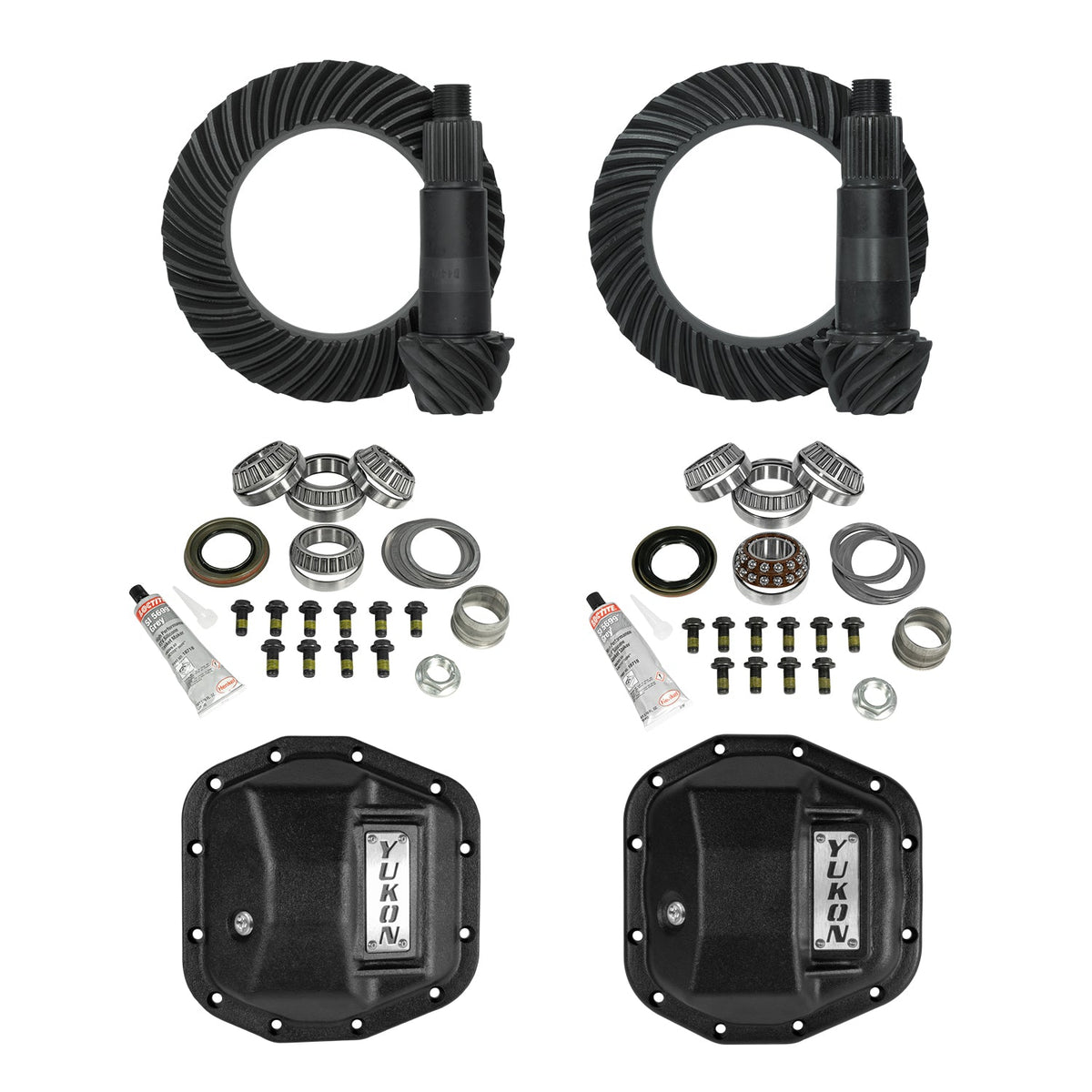 Yukon Gear and Axle Yukon Stage 2 Jeep JL JT Re-Gear Kit w Covers for Dana 44 4.88 Ratio 28 Spline YGK068stg2 | YGK068stg2