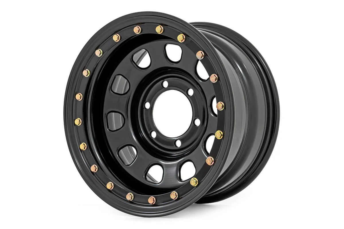 Rough Country Rough Country Steel Simulated Bead Lock Wheel  Black  17x9  6x5.5  4.25 Bore  -12 RC51-7655SL | RC51-7655SL