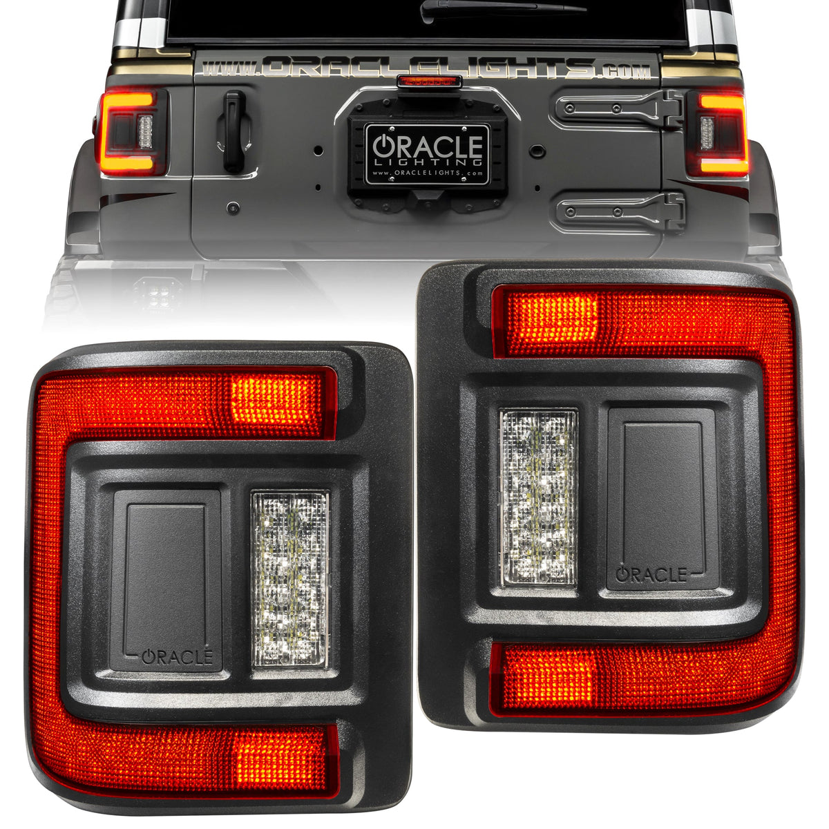 Oracle Lights LIGHTING FLUSH MOUNT LED TAIL LIGHTS FOR JEEP WRANGLER JL - TINTED 5884-504-T